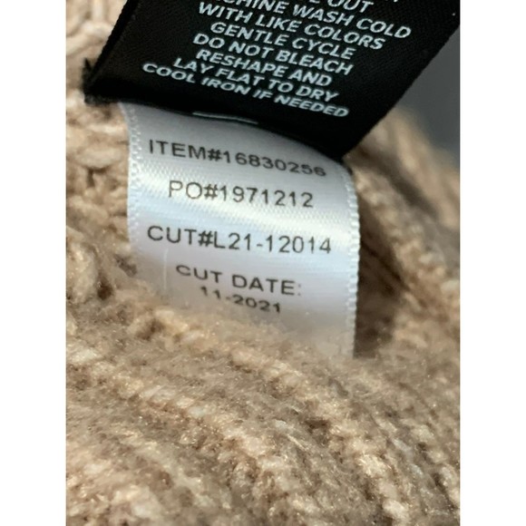 Torrid Chunky Knit Women’s Size 1 Short Sleeve Tan Pullover Sweater - Picture 6 of 9